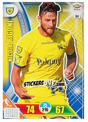 Cromo Nicola Rigoni - Calciatori 2017-2018. Adrenalyn XL n. 84 - Panini