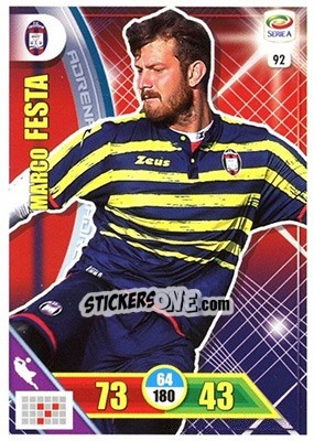 Cromo Marco Festa - Calciatori 2017-2018. Adrenalyn XL n. 92 - Panini