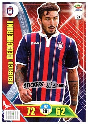 Sticker Federico Ceccherini - Calciatori 2017-2018. Adrenalyn XL n. 93 - Panini
