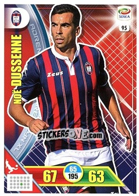 Sticker Noë Dussenne - Calciatori 2017-2018. Adrenalyn XL n. 95 - Panini