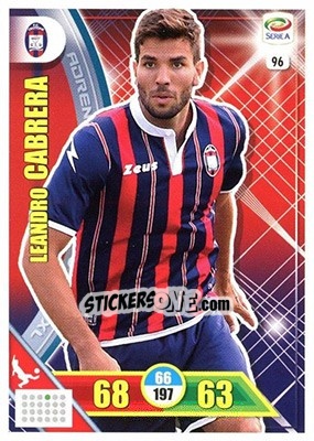 Sticker Leandro Cabrera - Calciatori 2017-2018. Adrenalyn XL n. 96 - Panini
