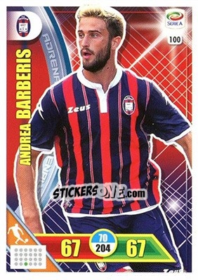 Sticker Andrea Barberis - Calciatori 2017-2018. Adrenalyn XL n. 100 - Panini