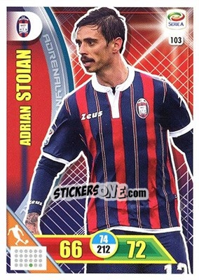 Sticker Adrian Stoian - Calciatori 2017-2018. Adrenalyn XL n. 103 - Panini