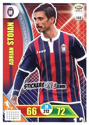 Cromo Adrian Stoian - Calciatori 2017-2018. Adrenalyn XL - Panini