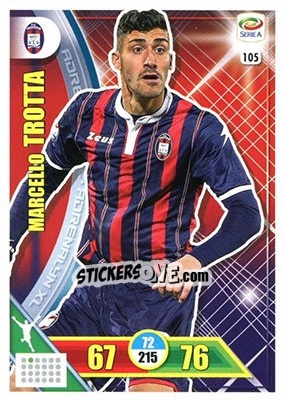 Sticker Marcello Trotta - Calciatori 2017-2018. Adrenalyn XL n. 105 - Panini