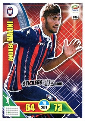 Sticker Andrea Nalini - Calciatori 2017-2018. Adrenalyn XL n. 106 - Panini