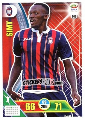 Figurina Simy - Calciatori 2017-2018. Adrenalyn XL - Panini