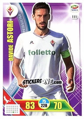 Sticker Davide Astori - Calciatori 2017-2018. Adrenalyn XL - Panini
