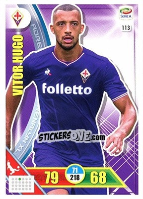 Sticker Vitor Hugo - Calciatori 2017-2018. Adrenalyn XL n. 113 - Panini