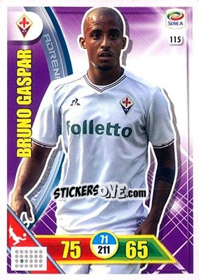 Sticker Bruno Gaspar - Calciatori 2017-2018. Adrenalyn XL n. 115 - Panini