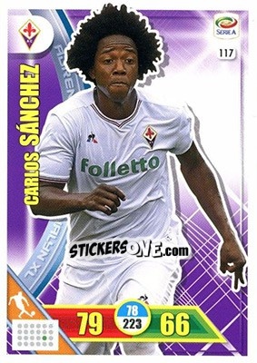 Sticker Carlos Sánchez - Calciatori 2017-2018. Adrenalyn XL n. 117 - Panini