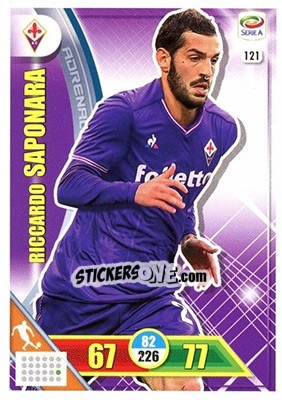 Sticker Riccardo Saponara - Calciatori 2017-2018. Adrenalyn XL n. 121 - Panini