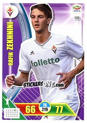 Cromo Rafik Zekhnini - Calciatori 2017-2018. Adrenalyn XL n. 123 - Panini