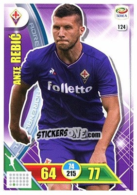 Sticker Ante Rebic - Calciatori 2017-2018. Adrenalyn XL n. 124 - Panini