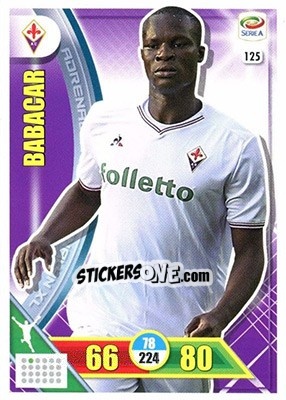 Sticker Khouma Babacar - Calciatori 2017-2018. Adrenalyn XL n. 125 - Panini