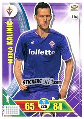 Sticker Nikola Kalinic - Calciatori 2017-2018. Adrenalyn XL n. 126 - Panini