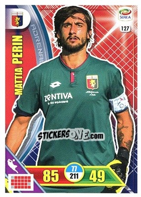 Sticker Mattia Perin - Calciatori 2017-2018. Adrenalyn XL n. 127 - Panini