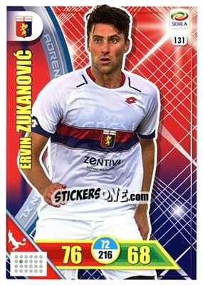 Sticker Ervin Zukanovic - Calciatori 2017-2018. Adrenalyn XL n. 131 - Panini