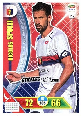 Sticker Nicolás Spolli - Calciatori 2017-2018. Adrenalyn XL n. 132 - Panini