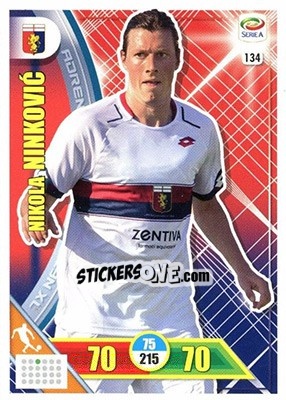 Sticker Nikola Ninkovic - Calciatori 2017-2018. Adrenalyn XL n. 134 - Panini
