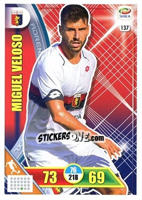 Sticker Miguel Veloso - Calciatori 2017-2018. Adrenalyn XL n. 137 - Panini