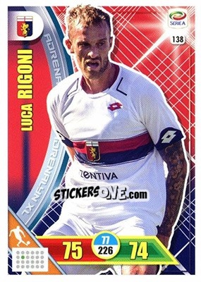 Sticker Luca Rigoni - Calciatori 2017-2018. Adrenalyn XL n. 138 - Panini