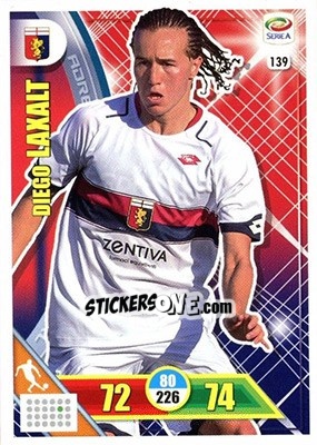 Figurina Diego Laxalt - Calciatori 2017-2018. Adrenalyn XL - Panini