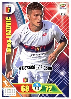 Sticker Darko Lazovic - Calciatori 2017-2018. Adrenalyn XL n. 140 - Panini