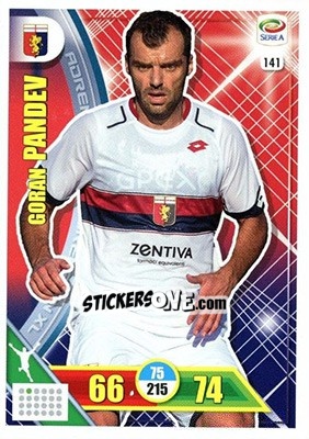 Sticker Goran Pandev - Calciatori 2017-2018. Adrenalyn XL n. 141 - Panini
