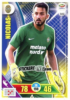 Sticker Nicolas - Calciatori 2017-2018. Adrenalyn XL n. 145 - Panini