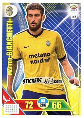 Sticker Matteo Bianchetti - Calciatori 2017-2018. Adrenalyn XL n. 147 - Panini