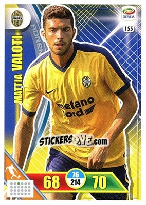 Sticker Mattia Valoti - Calciatori 2017-2018. Adrenalyn XL n. 155 - Panini