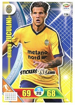 Sticker Bruno Zuculini - Calciatori 2017-2018. Adrenalyn XL n. 156 - Panini