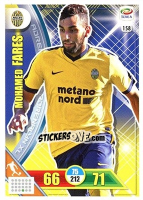 Sticker Mohamed Fares - Calciatori 2017-2018. Adrenalyn XL n. 158 - Panini