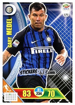 Sticker Gary Medel - Calciatori 2017-2018. Adrenalyn XL n. 171 - Panini