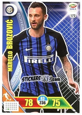 Sticker Marcelo Brozovic - Calciatori 2017-2018. Adrenalyn XL n. 172 - Panini