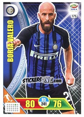 Sticker Borja Valero - Calciatori 2017-2018. Adrenalyn XL n. 175 - Panini