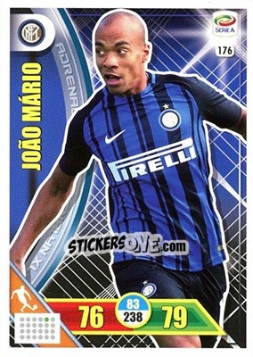 Sticker João Mário - Calciatori 2017-2018. Adrenalyn XL n. 176 - Panini