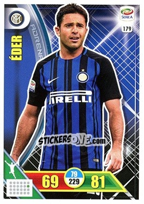 Sticker Éder - Calciatori 2017-2018. Adrenalyn XL n. 179 - Panini