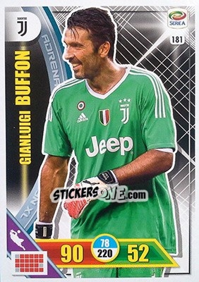Sticker Gianluigi Buffon - Calciatori 2017-2018. Adrenalyn XL n. 181 - Panini