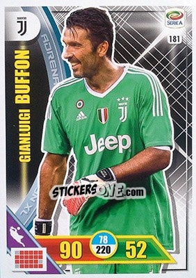 Figurina Gianluigi Buffon - Calciatori 2017-2018. Adrenalyn XL - Panini