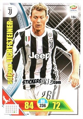 Sticker Stephan Lichtsteiner - Calciatori 2017-2018. Adrenalyn XL n. 186 - Panini