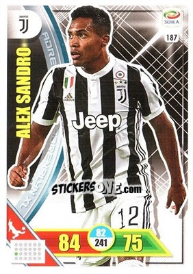 Sticker Alex Sandro - Calciatori 2017-2018. Adrenalyn XL n. 187 - Panini