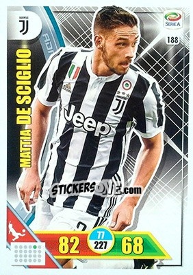 Sticker Mattia De Sciglio - Calciatori 2017-2018. Adrenalyn XL n. 188 - Panini