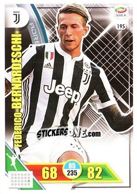 Sticker Federico Bernardeschi - Calciatori 2017-2018. Adrenalyn XL n. 195 - Panini