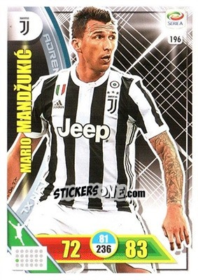 Sticker Mario Mandžukic - Calciatori 2017-2018. Adrenalyn XL - Panini