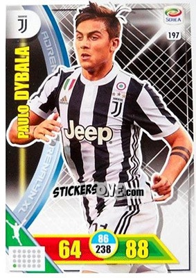 Sticker Paulo Dybala - Calciatori 2017-2018. Adrenalyn XL n. 197 - Panini