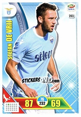 Sticker Stefan De Vrij - Calciatori 2017-2018. Adrenalyn XL n. 203 - Panini