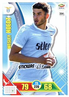 Sticker Wesley Hoedt - Calciatori 2017-2018. Adrenalyn XL n. 204 - Panini