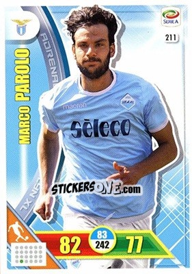 Sticker Marco Parolo - Calciatori 2017-2018. Adrenalyn XL n. 211 - Panini